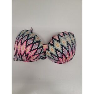 Victoria's Secret Swimwear Bikini Top Strapless Tie‎ Back 34B Multicolor
